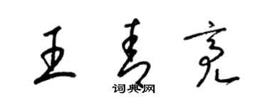 梁錦英王青亮草書個性簽名怎么寫