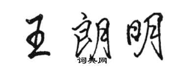 駱恆光王朗明行書個性簽名怎么寫
