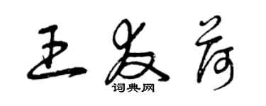 曾慶福王友荷草書個性簽名怎么寫