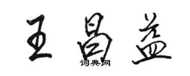 駱恆光王昌益行書個性簽名怎么寫