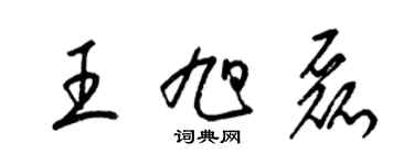 梁錦英王旭磊草書個性簽名怎么寫