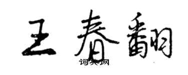 曾慶福王春翻行書個性簽名怎么寫