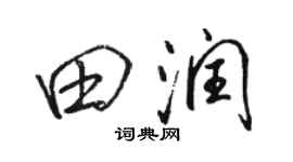 駱恆光田潤行書個性簽名怎么寫
