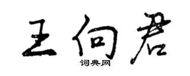 曾慶福王向君行書個性簽名怎么寫