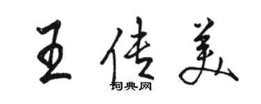 駱恆光王傳美行書個性簽名怎么寫