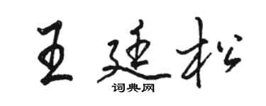 駱恆光王廷松行書個性簽名怎么寫