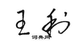 駱恆光王利草書個性簽名怎么寫