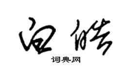 朱錫榮白皓草書個性簽名怎么寫