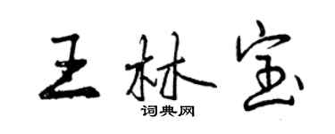 曾慶福王林寶行書個性簽名怎么寫