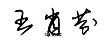 朱錫榮王肖芬草書個性簽名怎么寫