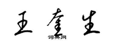 梁錦英王奎生草書個性簽名怎么寫