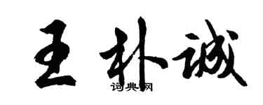 胡問遂王朴誠行書個性簽名怎么寫