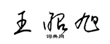 梁錦英王昭旭草書個性簽名怎么寫