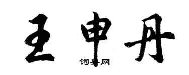 胡問遂王申丹行書個性簽名怎么寫