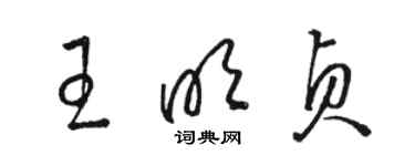 駱恆光王明貞草書個性簽名怎么寫