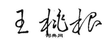 駱恆光王桃根草書個性簽名怎么寫