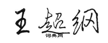 駱恆光王超綱行書個性簽名怎么寫