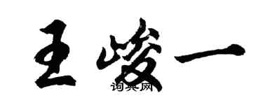 胡問遂王峻一行書個性簽名怎么寫