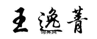 胡問遂王逸菁行書個性簽名怎么寫