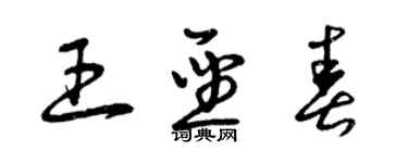 曾慶福王聖春草書個性簽名怎么寫