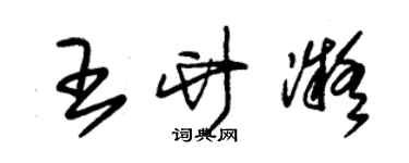 朱錫榮王竹凝草書個性簽名怎么寫