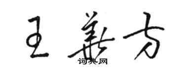 駱恆光王華方草書個性簽名怎么寫