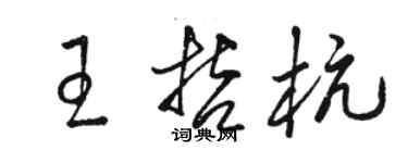 駱恆光王哲杭草書個性簽名怎么寫