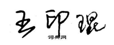 朱錫榮王印琨草書個性簽名怎么寫