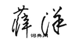 駱恆光薛洋草書個性簽名怎么寫