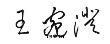 駱恆光王宛澄草書個性簽名怎么寫