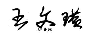 朱錫榮王文璜草書個性簽名怎么寫