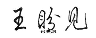 駱恆光王盼見行書個性簽名怎么寫