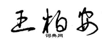 曾慶福王柏安草書個性簽名怎么寫