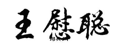 胡問遂王慰聰行書個性簽名怎么寫