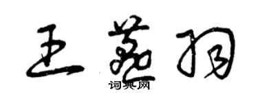 曾慶福王燕羽草書個性簽名怎么寫