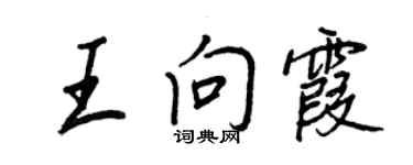 王正良王向霞行書個性簽名怎么寫