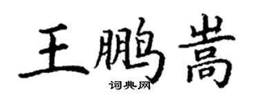 丁謙王鵬嵩楷書個性簽名怎么寫