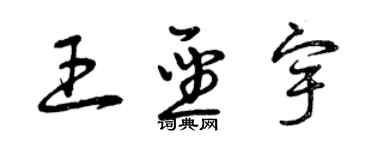 曾慶福王聖宇草書個性簽名怎么寫