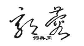 駱恆光郭蓉草書個性簽名怎么寫