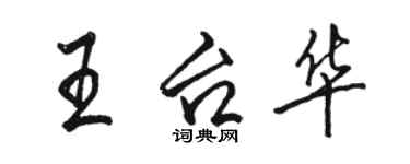 駱恆光王台華行書個性簽名怎么寫