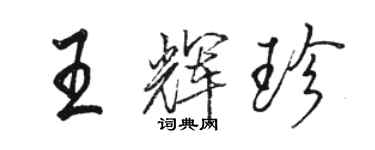 駱恆光王輝珍行書個性簽名怎么寫