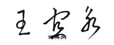 駱恆光王宜永草書個性簽名怎么寫