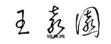 駱恆光王袁園草書個性簽名怎么寫