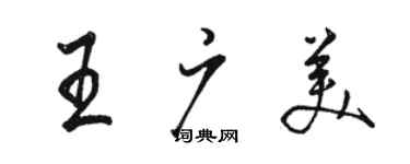 駱恆光王廣美行書個性簽名怎么寫