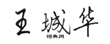 駱恆光王城華行書個性簽名怎么寫