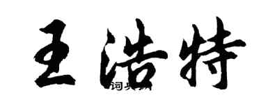 胡問遂王浩特行書個性簽名怎么寫