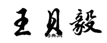 胡問遂王貝毅行書個性簽名怎么寫