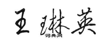 駱恆光王琳英行書個性簽名怎么寫