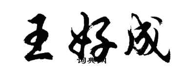 胡問遂王好成行書個性簽名怎么寫