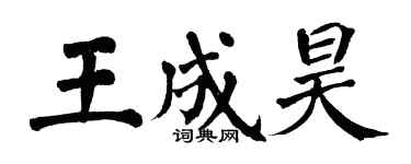 翁闓運王成昊楷書個性簽名怎么寫